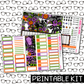 PRINTABLE - Spooky Season Monthly, Weekly and or Journaling Sticker Kit