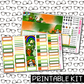PRINTABLE - Lucky Gnomes Monthly, Weekly and or Journaling Sticker Kit