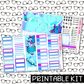 PRINTABLE - Blowing Bubbles Monthly, Weekly and or Journaling Sticker Kit