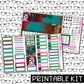 PRINTABLE - Christmas Story Monthly, Weekly and or Journaling Sticker Kit