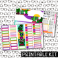 PRINTABLE - Lookin' Sharp Monthly, Weekly and or Journaling Sticker Kit