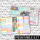 PRINTABLE - Chill Out Monthly, Weekly and or Journaling Sticker Kit