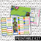 PRINTABLE - Brains Monthly, Weekly and or Journaling Sticker Kit