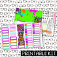 PRINTABLE - Beach Gnomes Monthly, Weekly and or Journaling Sticker Kit
