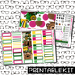 PRINTABLE - Don't Feed The Bears Monthly, Weekly and or Journaling Sticker Kit