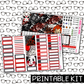 PRINTABLE - Horror Nights Monthly, Weekly and or Journaling Sticker Kit