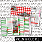 PRINTABLE - Hippo for Christmas Monthly, Weekly and or Journaling Sticker Kit
