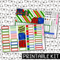 PRINTABLE - Ugly Sweater Monthly, Weekly and or Journaling Sticker Kit