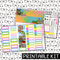 PRINTABLE -  Garden Monthly, Weekly and or Journaling Sticker Kit