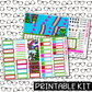 PRINTABLE - You're a Mean One Monthly, Weekly and or Journaling Sticker Kit