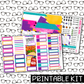 PRINTABLE -Tacos Monthly, Weekly and or Journaling Sticker Kit