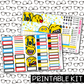 PRINTABLE -  Faces Monthly, Weekly and or Journaling Sticker Kit