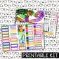 PRINTABLE - Color Monthly, Weekly and or Journaling Sticker Kit