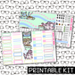 PRINTABLE -   Tea Party Monthly, Weekly and or Journaling Sticker Kit