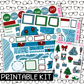 PRINTABLE - Christmas Village Monthly, Weekly and or Journaling Sticker Kit