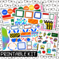 PRINTABLE - Back To School Monthly, Weekly and or Journaling Sticker Kit