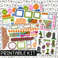 PRINTABLE - Brains Monthly, Weekly and or Journaling Sticker Kit