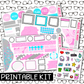 PRINTABLE - Gamer Girl Monthly, Weekly and or Journaling Sticker Kit