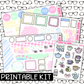 PRINTABLE -   Tea Party Monthly, Weekly and or Journaling Sticker Kit