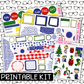 PRINTABLE - Dog Christmas Monthly, Weekly and or Journaling Sticker Kit