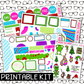 PRINTABLE - You're a Mean One Monthly, Weekly and or Journaling Sticker Kit
