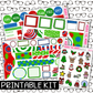 PRINTABLE - Classic Christmas Monthly, Weekly and or Journaling Sticker Kit