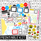PRINTABLE -  Faces Monthly, Weekly and or Journaling Sticker Kit