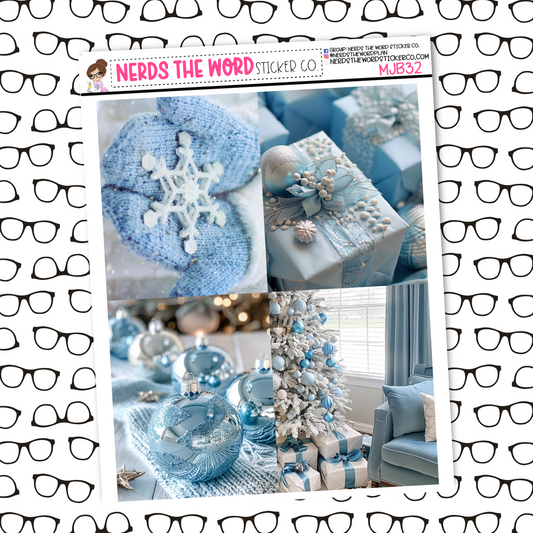 Blue Christmas Mini Just Box Sticker Sheet