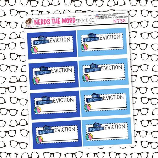 Big Brother Eviction Sticker Sheet