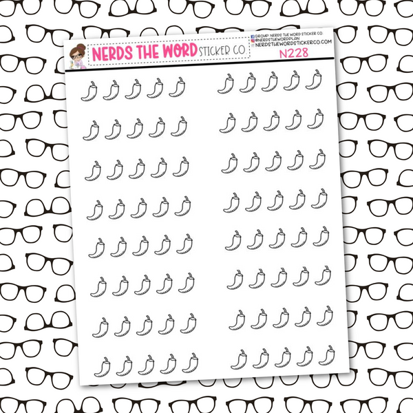 Pepper Rating Sticker Sheet – Nerds The Word Sticker Co.