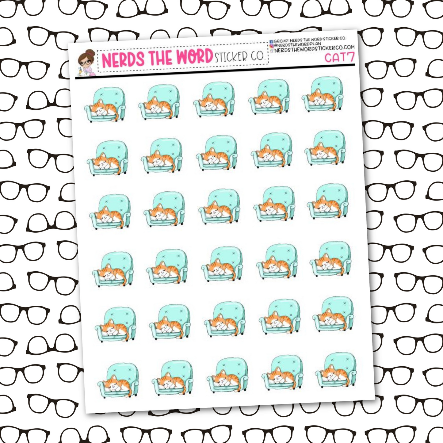 Deena (Cat) Nap Sticker Sheet