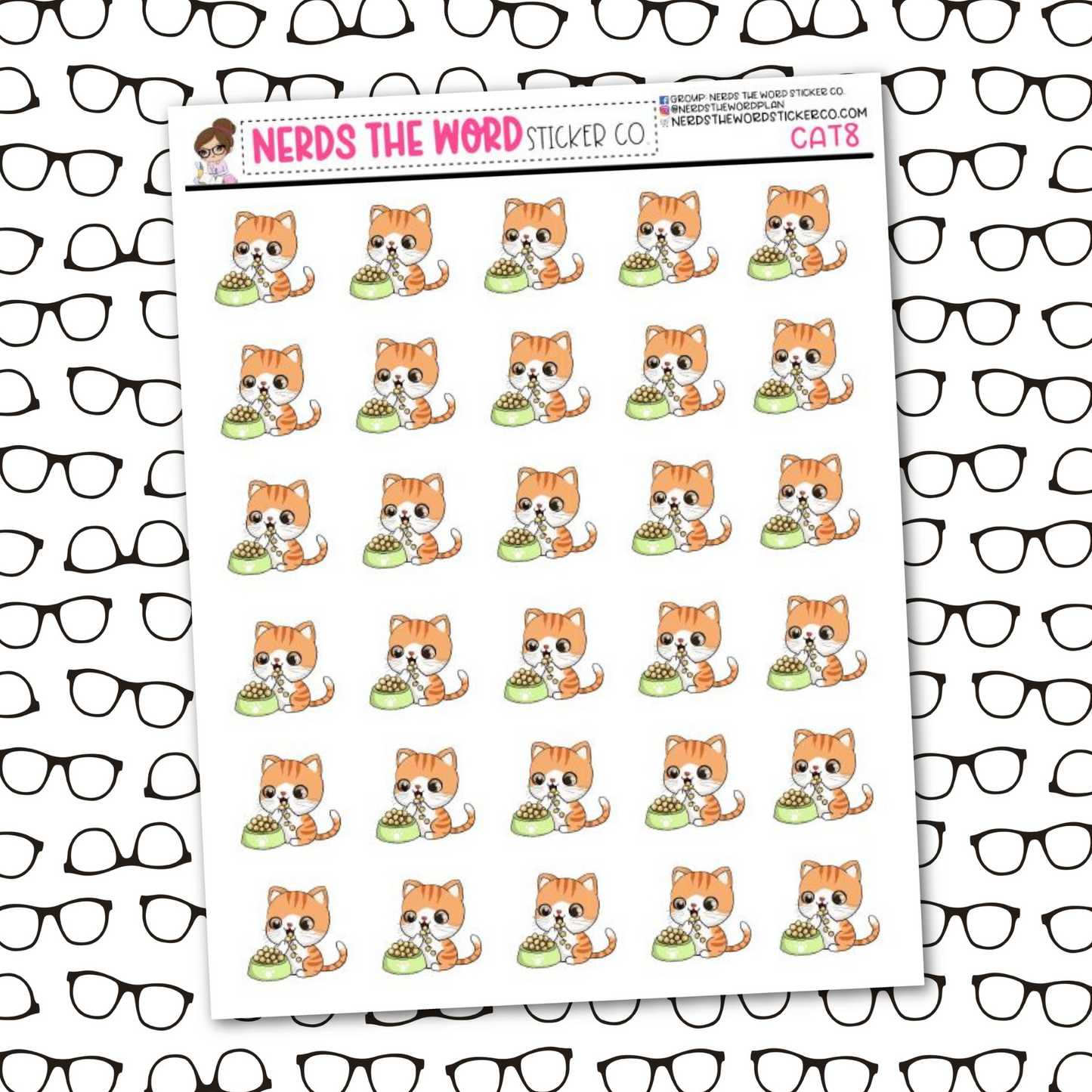 Deena (Cat) Food Sticker Sheet