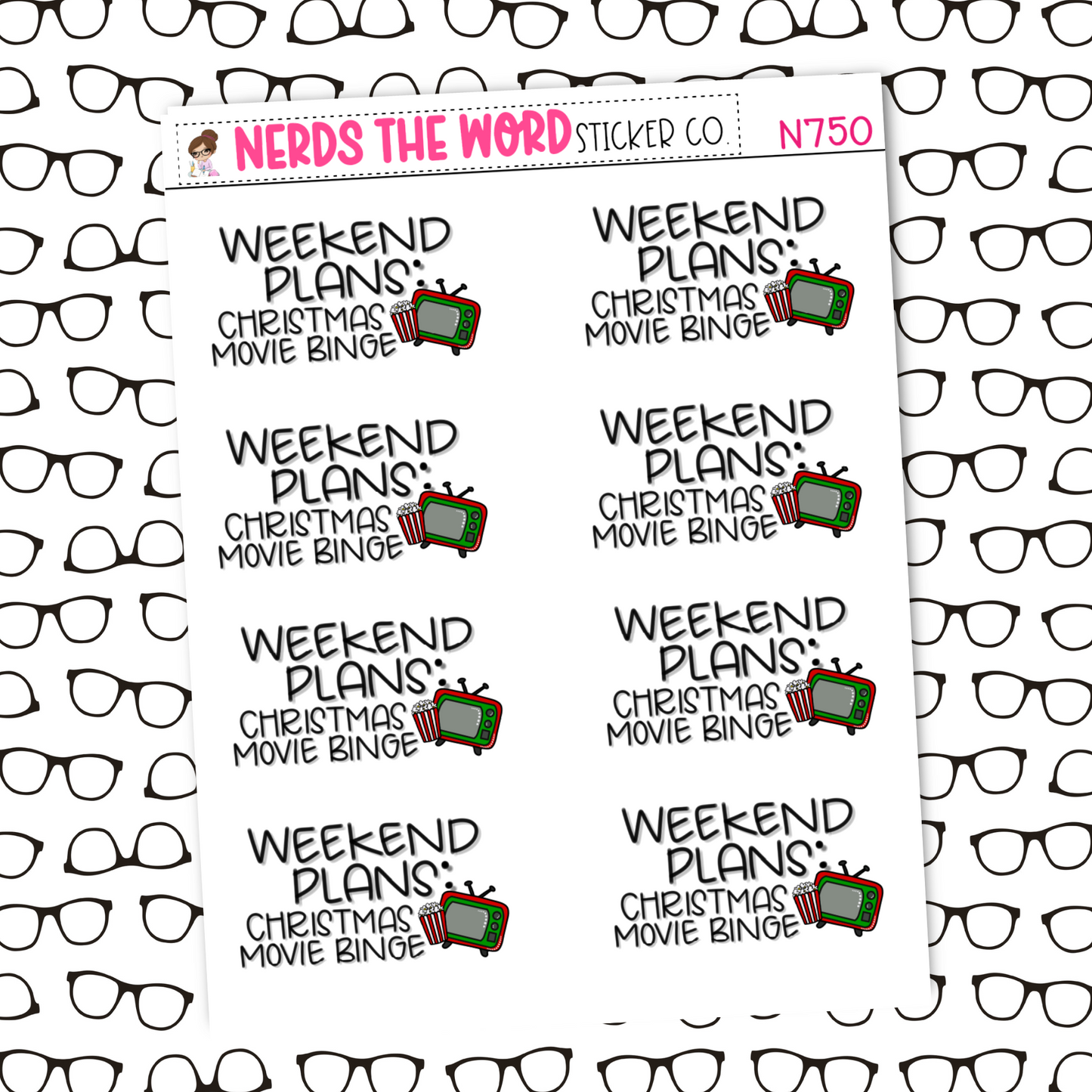 Christmas Weekend Plans Sticker Sheet