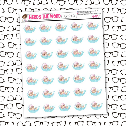 Nora Swimming Sticker Sheet