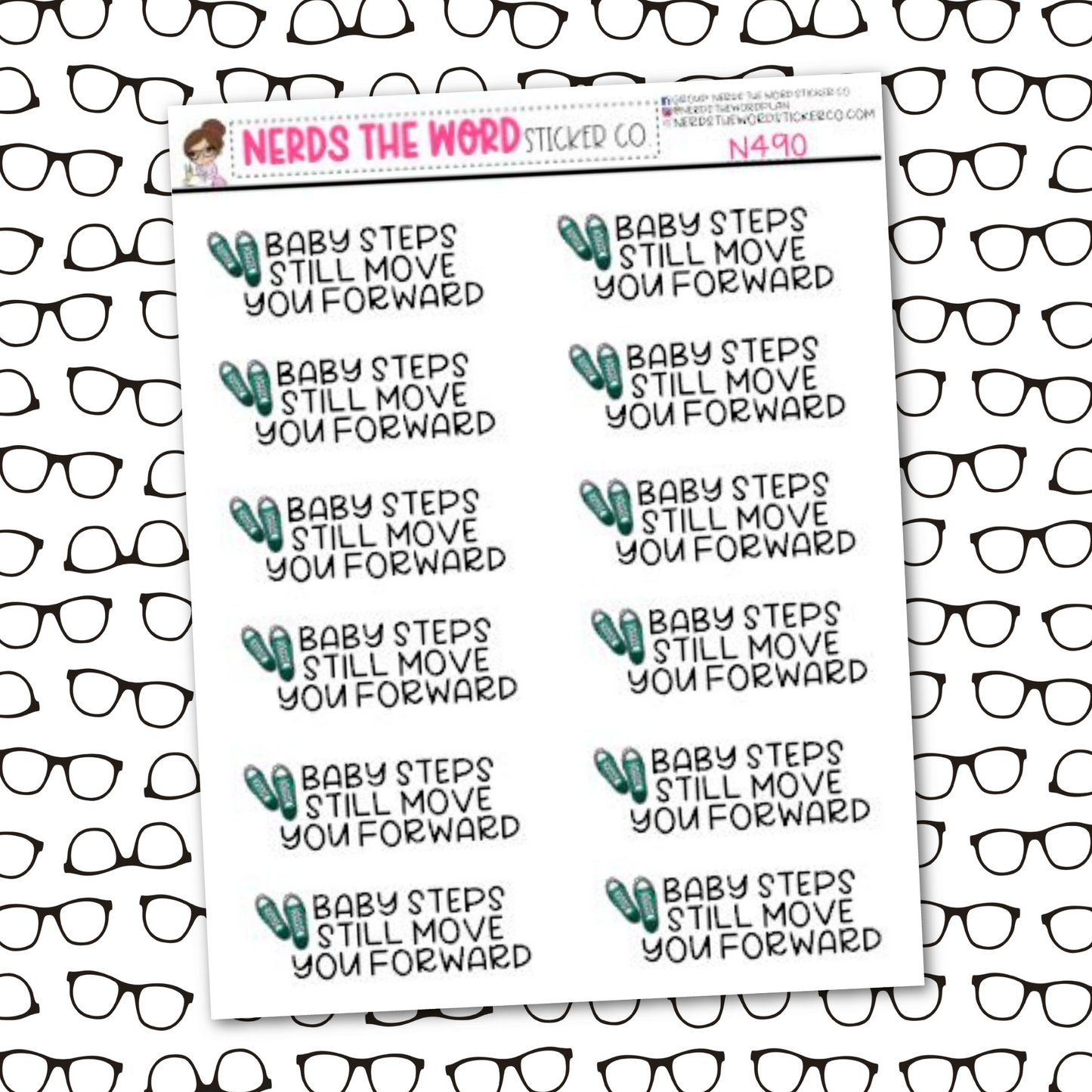 Baby Steps Quote Sticker Sheet