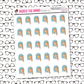 Deena (Cat) Winter Window Sticker Sheet