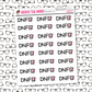 DNF (did not finish) Book Sticker Sheet