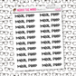 Meal Prep Typography Sticker Sheet