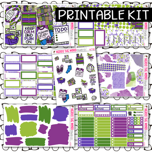 PRINTABLE Planner Weekly Kit - Choose your Size