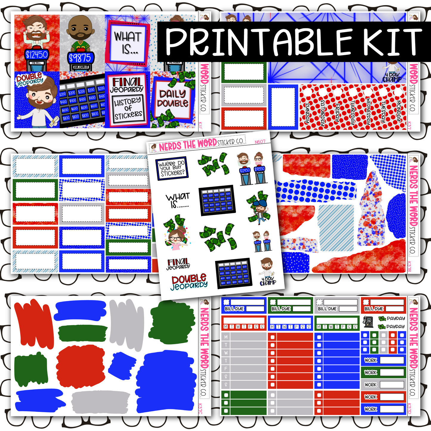 PRINTABLE What Is Weekly Kit - Choose your Size