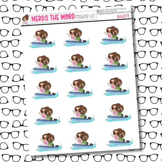 Bill & Nora Boating Sticker Sheet