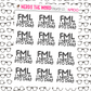 FML I need a PTO day Hand Lettered Planner Stickers