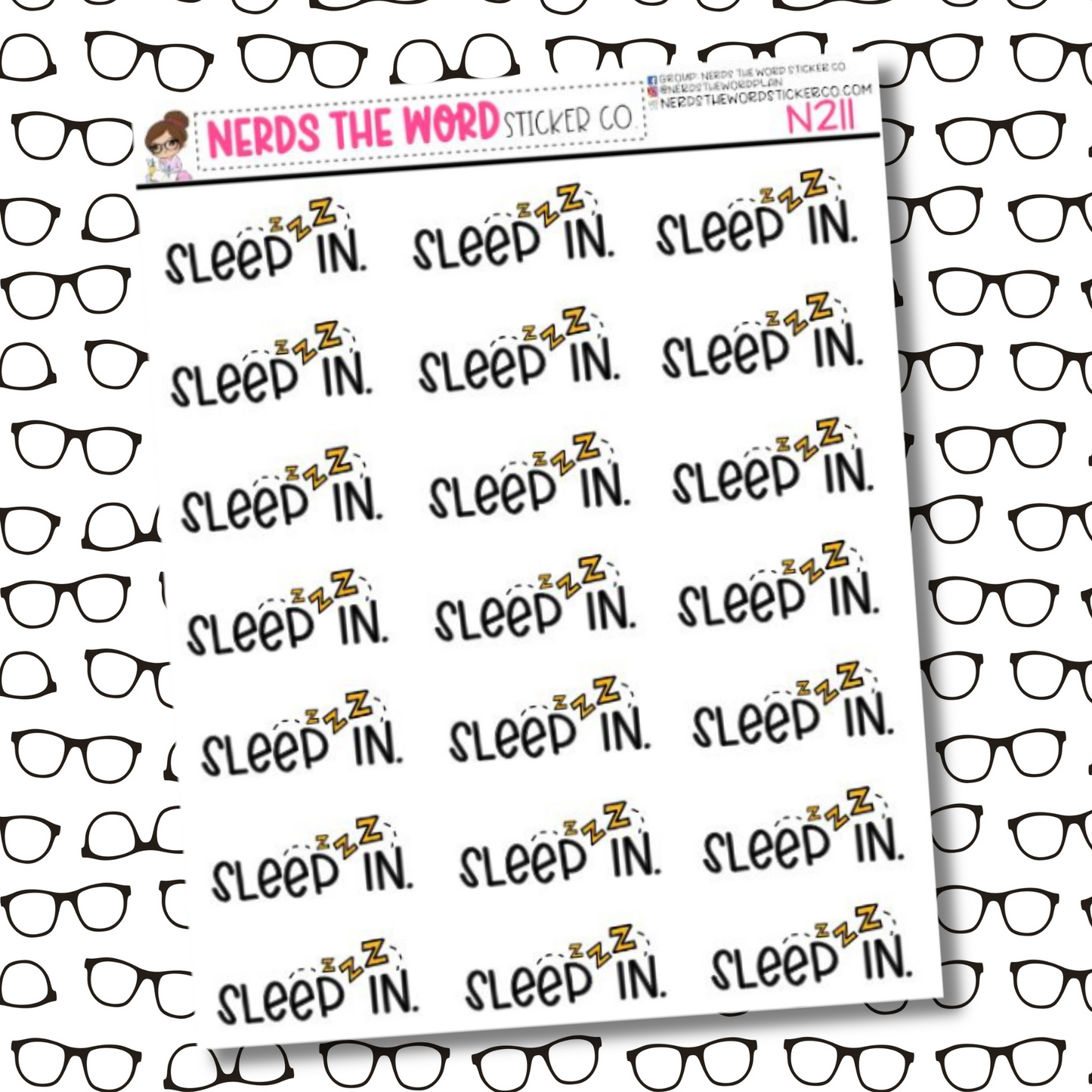 Sleep In Sticker Sheet