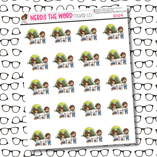 Bill & Nora Camping Sticker Sheet