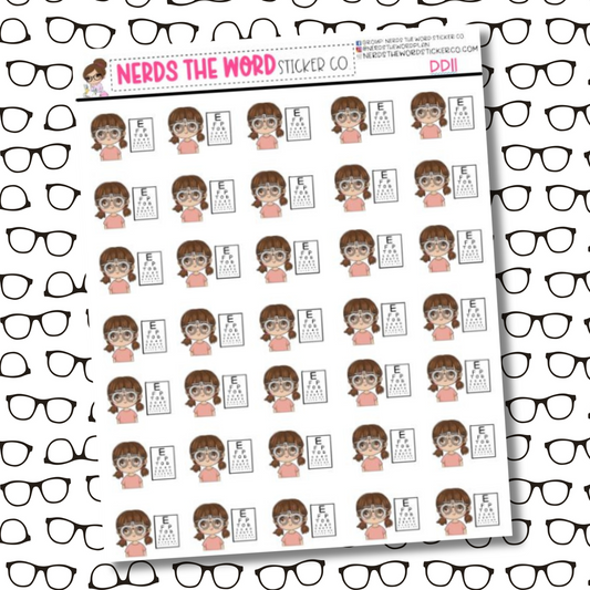 Eye Doctor Dee Character Sticker Sheet