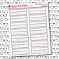 1-10 Tracking Box (Pain, Migraine, Ect) Sticker Sheet