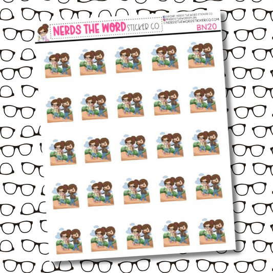 Bill & Nora Hiking Sticker Sheet