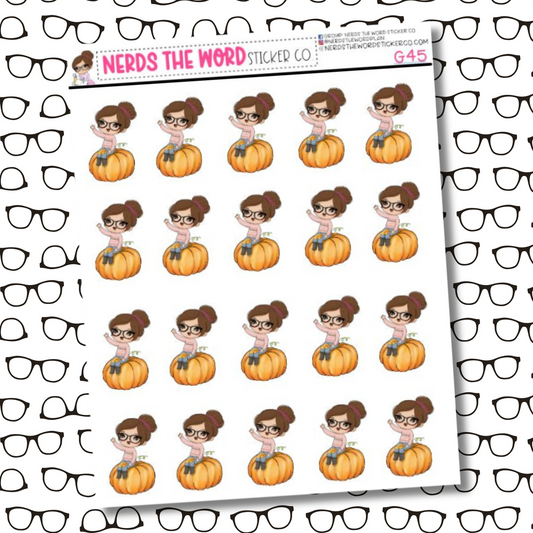 Nora Pumpkin Character Sticker Sheet