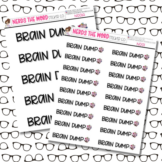 Brain Dump Sticker Sheet