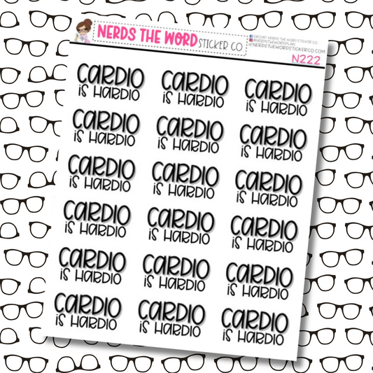 Cardio is Hardio Snarky Workout Planner Stickers